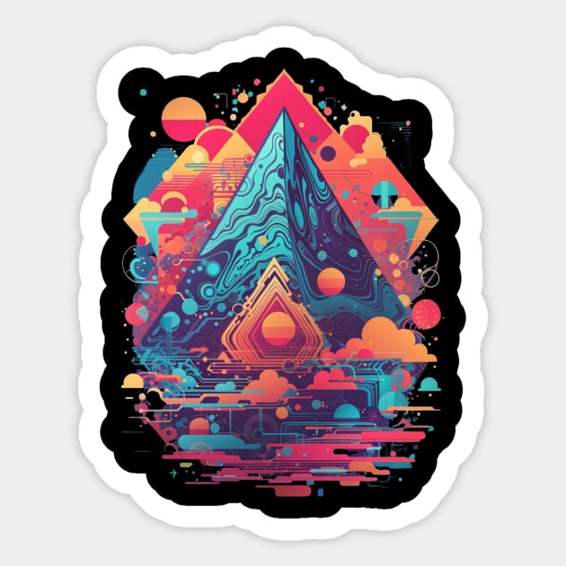 Abstract Geometric Design Sticker by Trip Tank